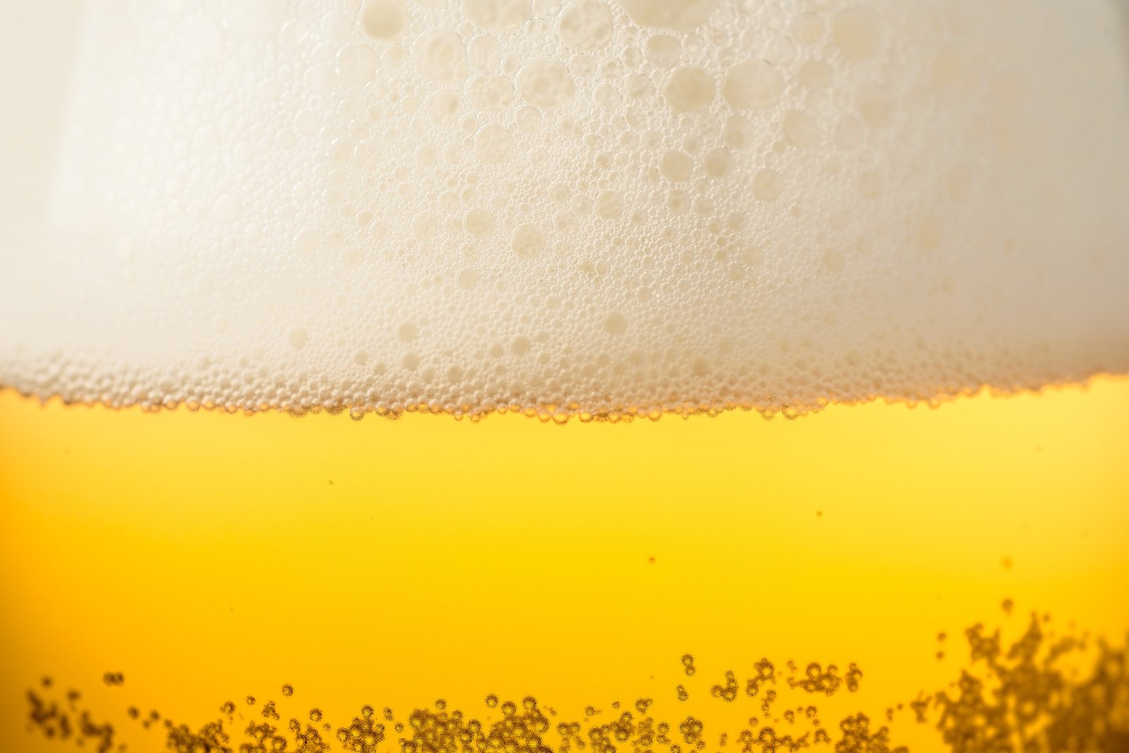 Glass of beer on white background
