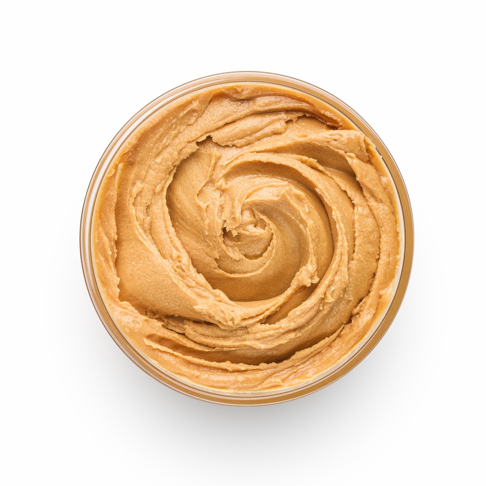 Peanut butter on white